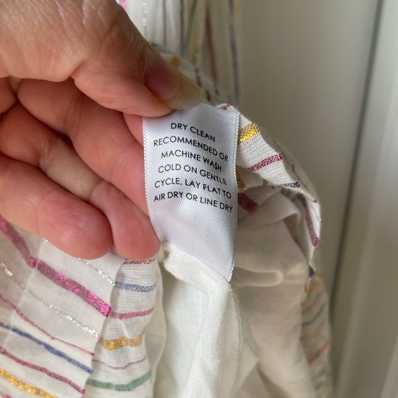 Apiece Apart Striped Metallic Maxi Dress Size 4 - Picture 13 of 14